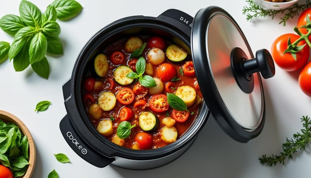découvrez comment préparer une ratatouille savoureuse facilement avec votre cookeo grâce à notre recette simple et rapide.