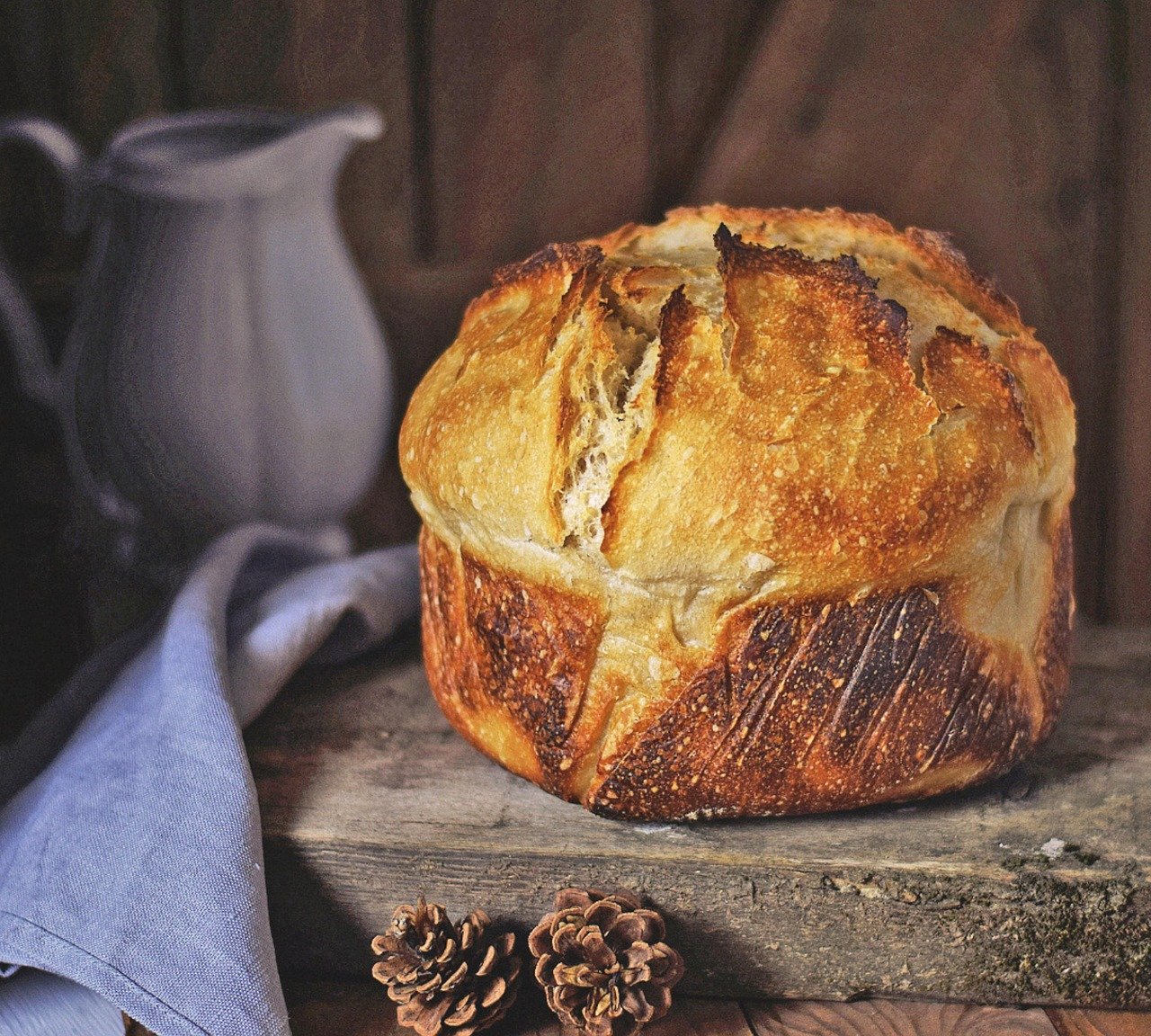 bread, food, sourdough, homemade, baking, rustic, healthy, dish