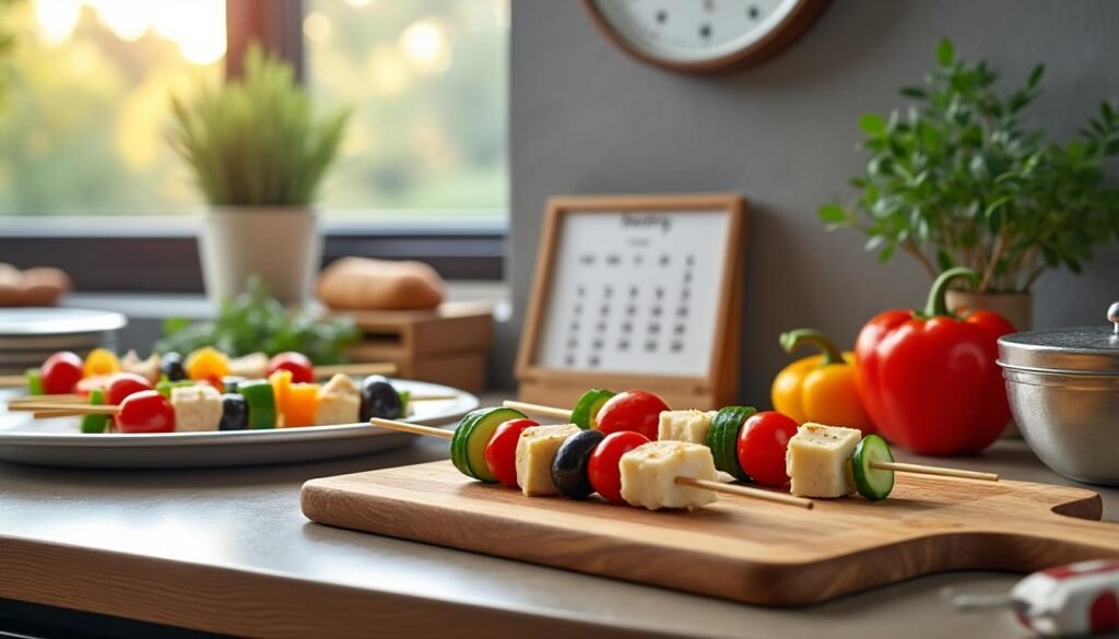 découvrez comment préparer vos brochettes apéro la veille pour gagner du temps le jour j et impressionner vos invités avec des saveurs fraîches et savoureuses.