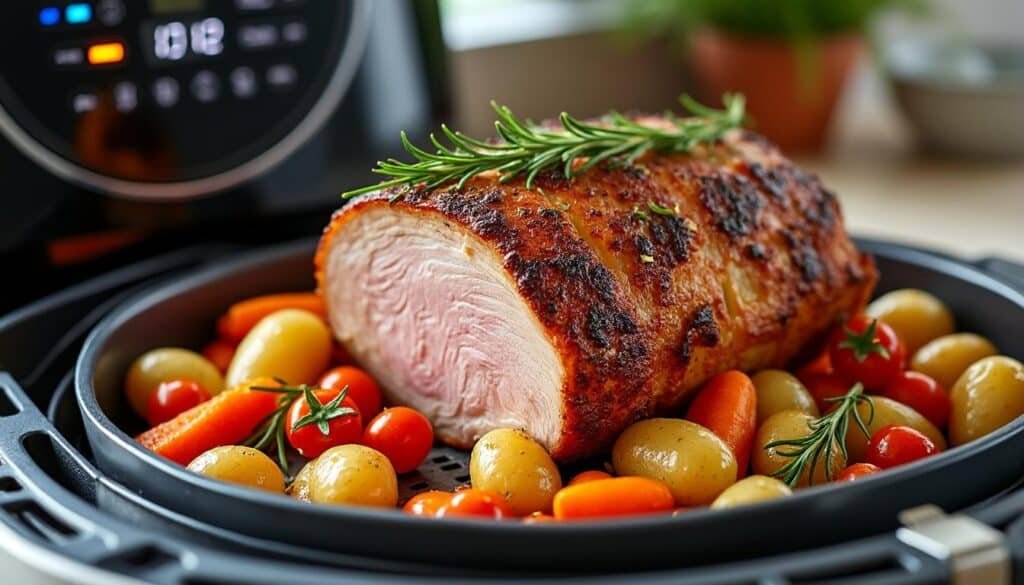 découvrez nos astuces et conseils pour réussir un rôti de porc tendre et savoureux à l'air fryer, facilement et rapidement.