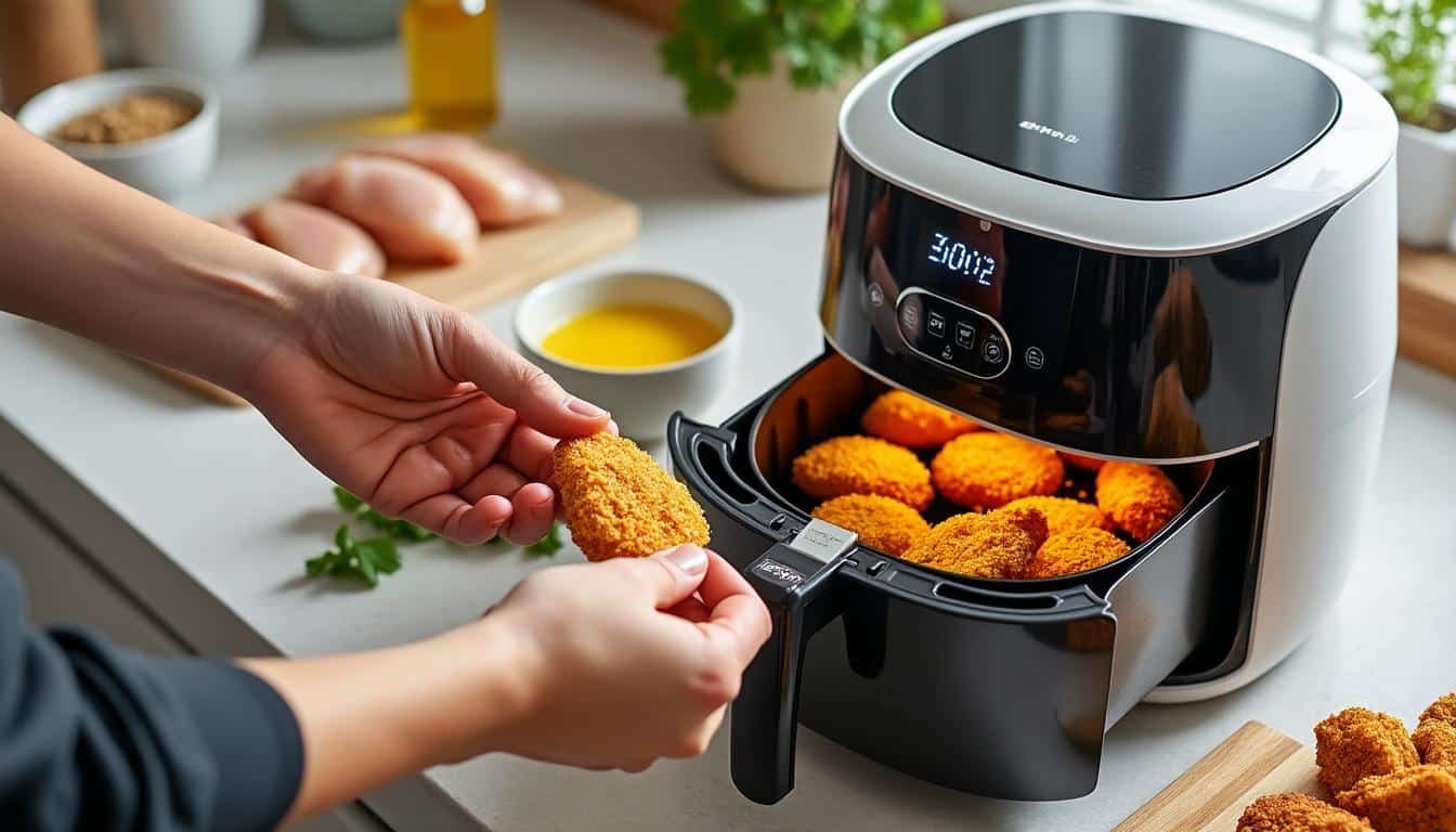 découvrez comment préparer des nuggets croustillants et savoureux facilement à l'aide d'une friteuse à air chaud grâce à nos astuces simples et rapides.