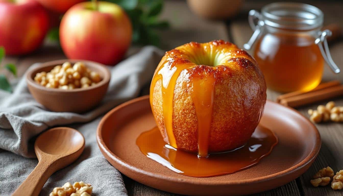 découvrez notre recette facile de pomme au four, un dessert gourmand et sain à préparer en quelques minutes pour régaler toute la famille.